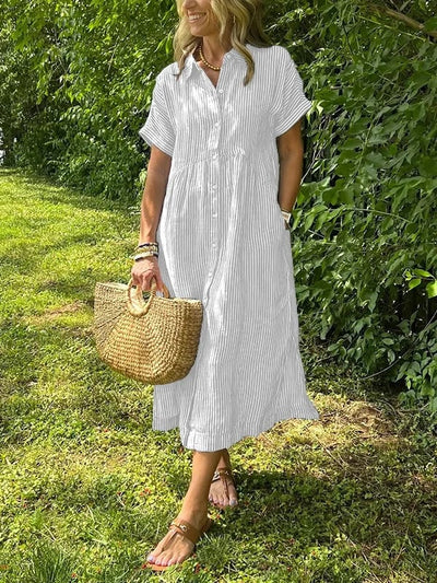 Frederika | elegant striped dress