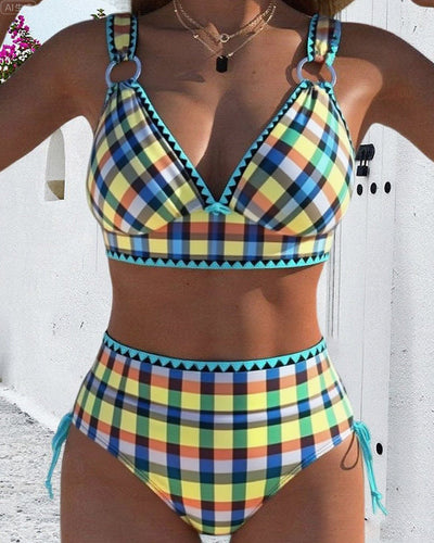 Amalfi™-Colourful Checked Bikini