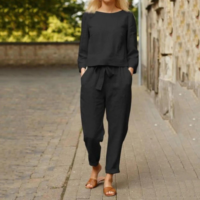 Valerie™ – Cozy Summer Set with tummy covering blouse