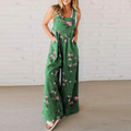 Green with flowers