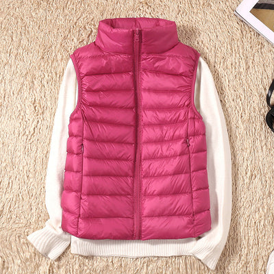 Velora – Ultralight White Duck Down Vest