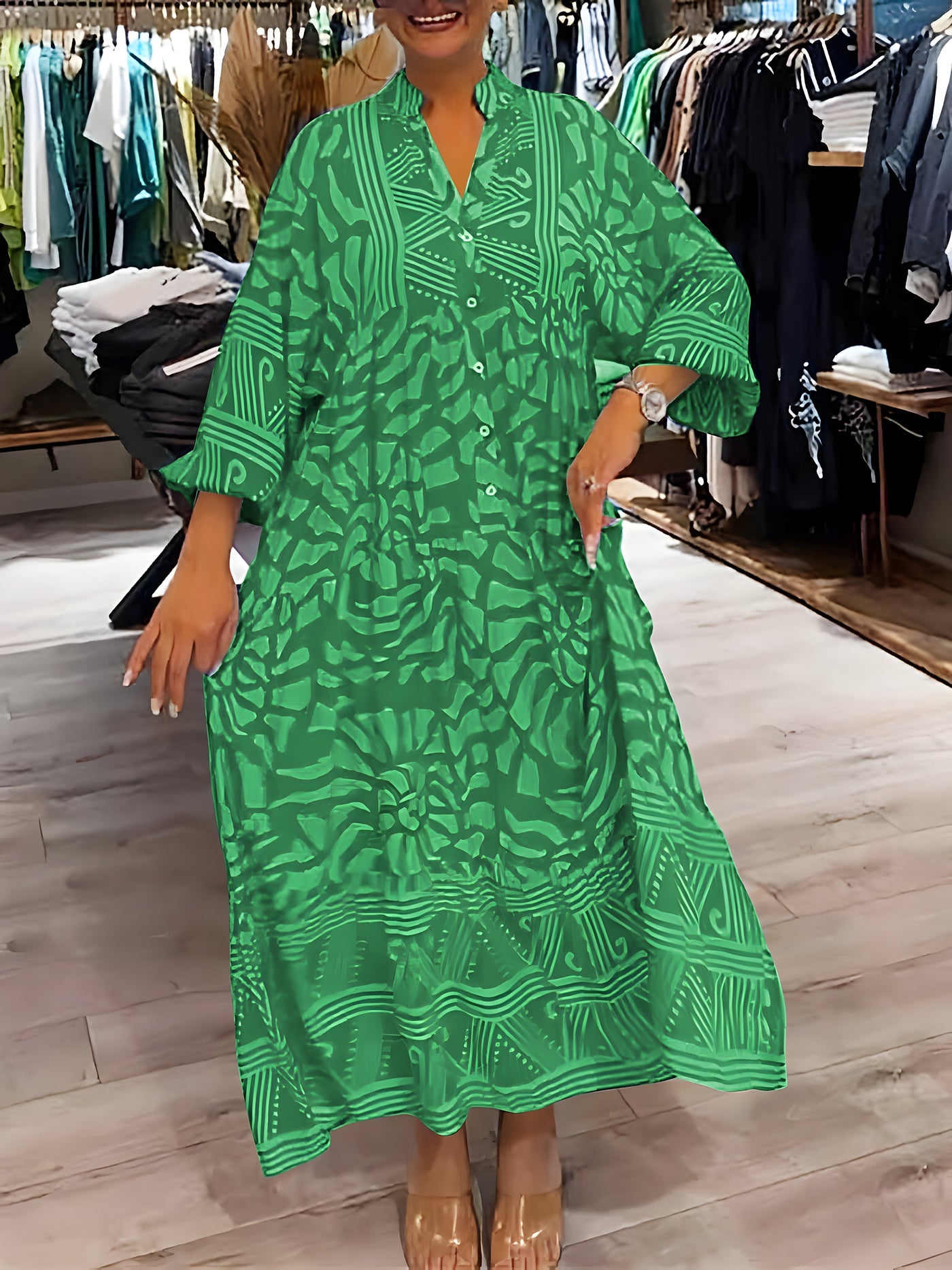 Ava –Dress with Artistic Print