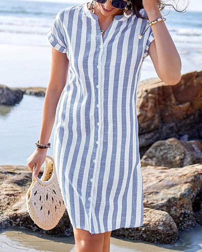 Maya | Elegant Striped Dress