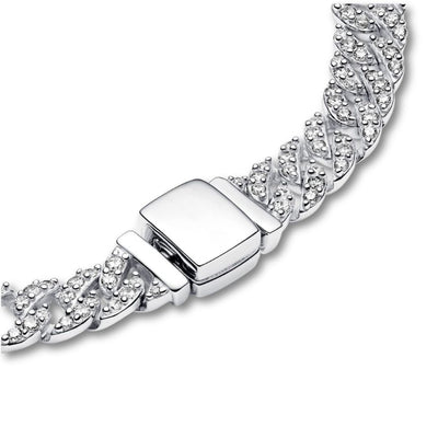 Moissanite Cuban Bracelet | Gold 18k