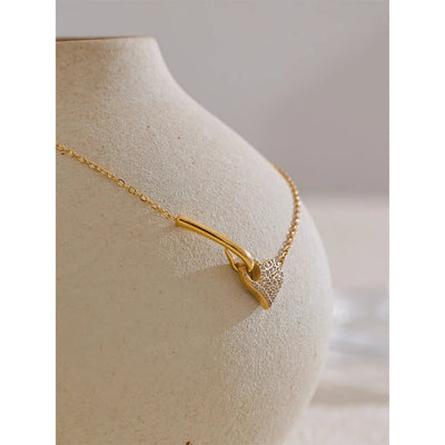 Forever Yours - Heart Necklace with Crystals