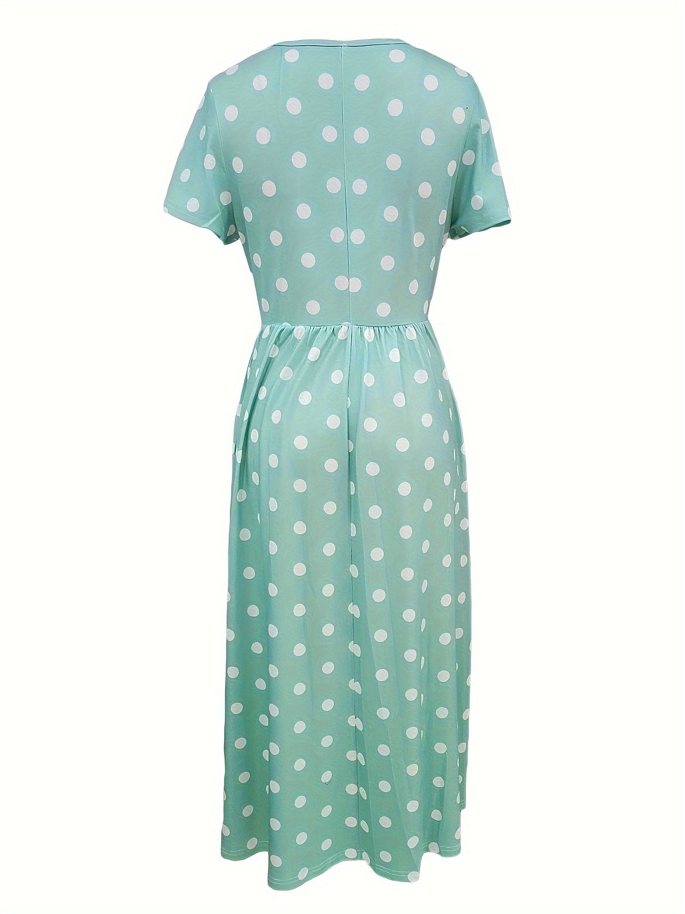 Serean™-Chic Polka Dot Midi Dress