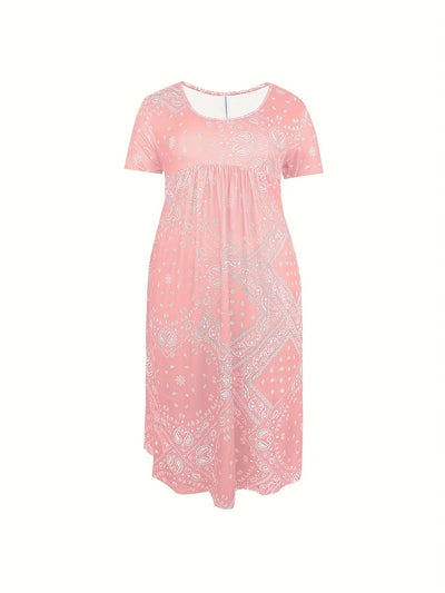 Yuki™-Casual Paisley Print Dress