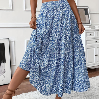 Malika – Tiered Floral Maxi Skirt