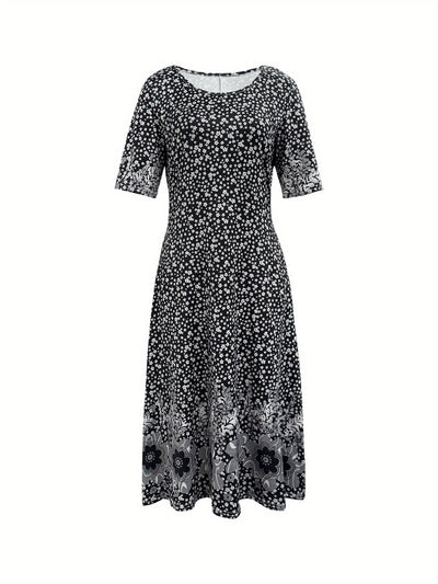 Fliss™-Floral Peplum Dress
