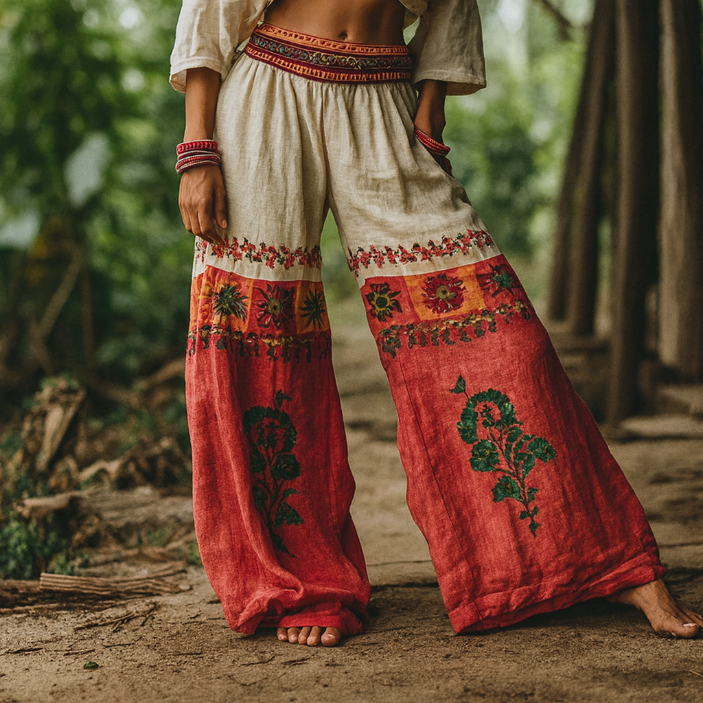 Gladys – Comfortable Yoga Pants in Bohemian Style