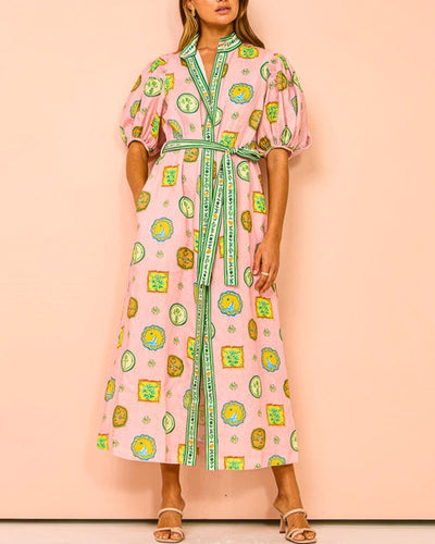 Oriel™ - Balloon Sleeves Maxi Dress
