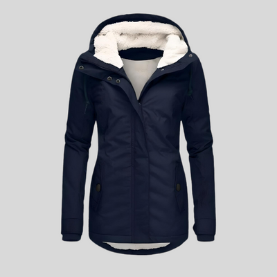 Allison | Waterproof Long Jacket with Hood and Lining