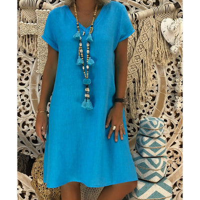 Deena – Relaxed Fit V-Neck Dress