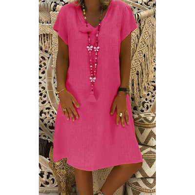 Deena – Relaxed Fit V-Neck Dress