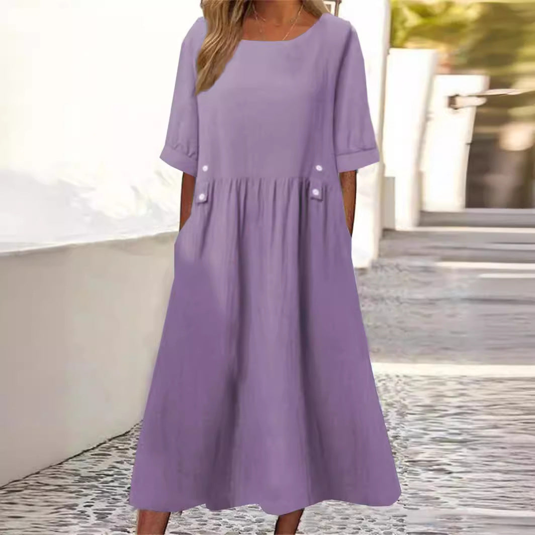 Amanti™ - chic cotton-linen dress