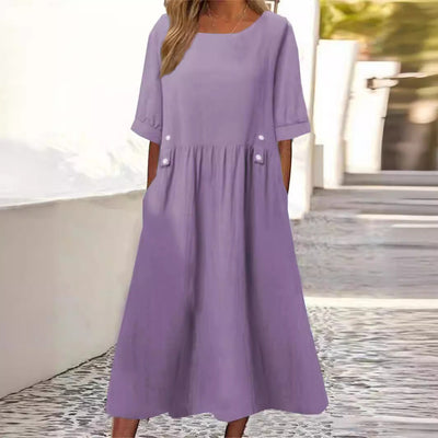 Amanti™ - chic cotton-linen dress