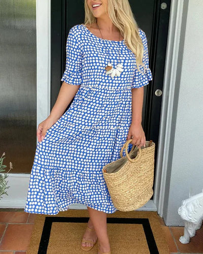Maria™ - Ruffle Sleeve Midi Dress