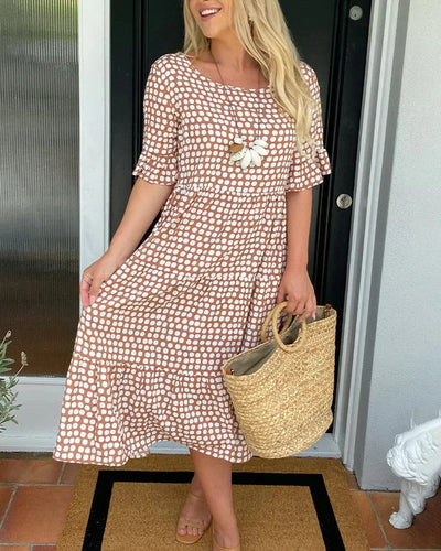 Maria™ - Ruffle Sleeve Midi Dress