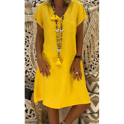 Deena – Relaxed Fit V-Neck Dress