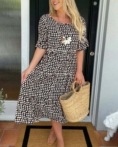 Maria™ - Ruffle Sleeve Midi Dress