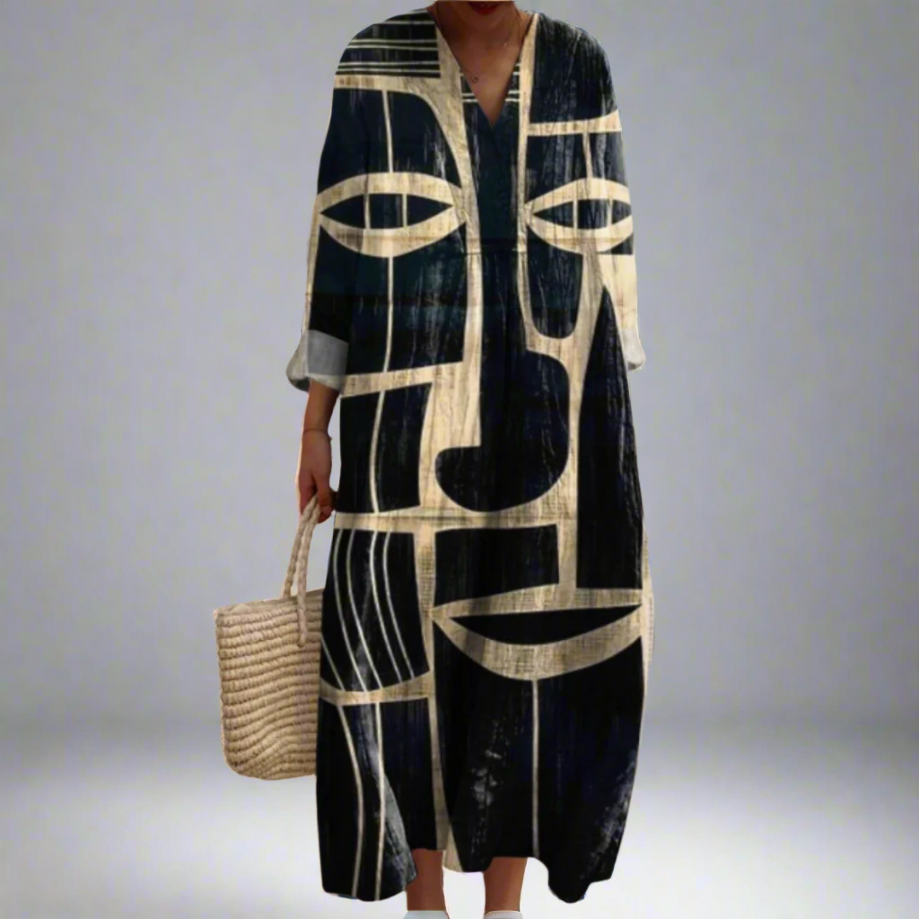 Ismène Geometric Comfort Dress