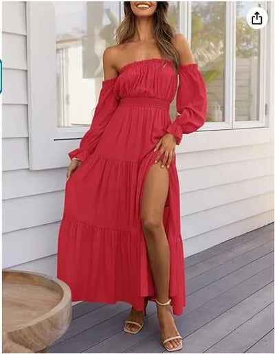 Marisse™ | High-Slit Lace Evening Dress