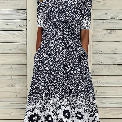 Fliss™-Floral Peplum Dress