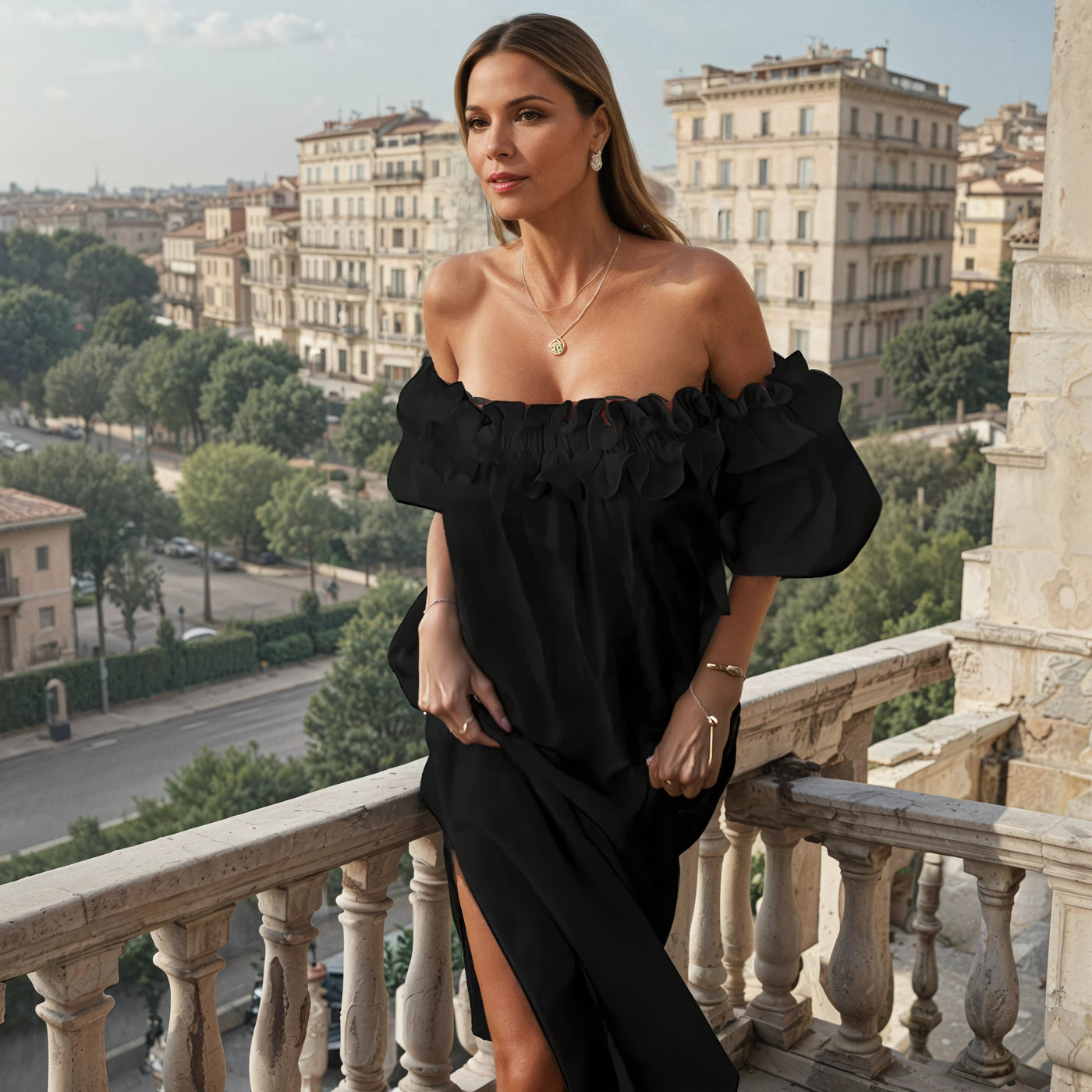 Francisca™ - Elegant Off Shoulder Summer Dress