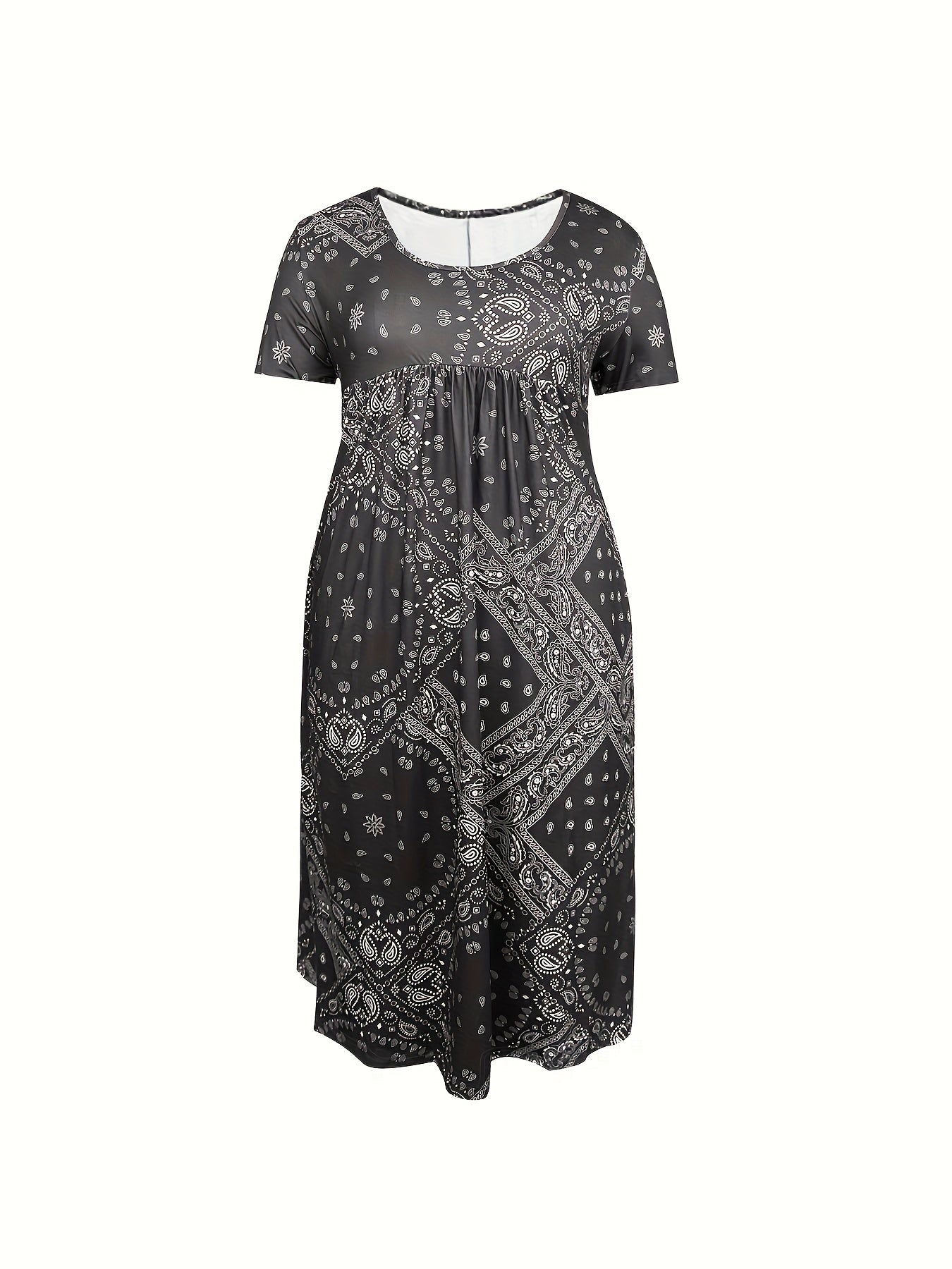 Yuki™-Casual Paisley Print Dress