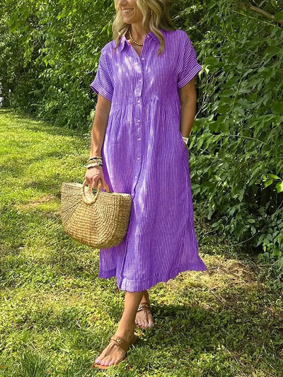 Frederika | elegant striped dress