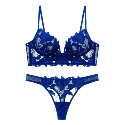 MaFleur Embroidered Lace Lingerie Set
