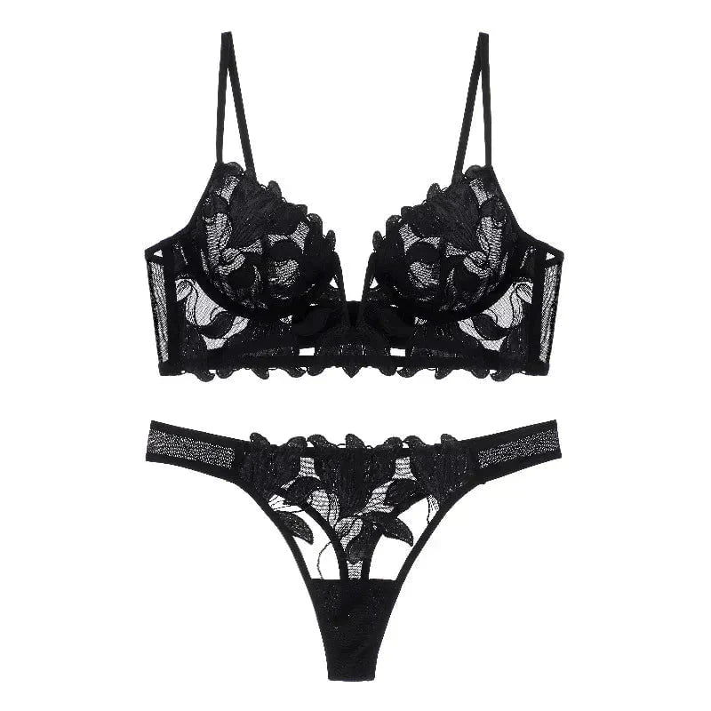 MaFleur Embroidered Lace Lingerie Set
