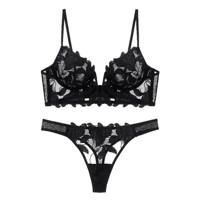 MaFleur Embroidered Lace Lingerie Set